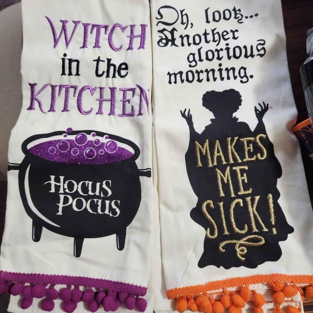 Hocus Pocus Tea Towels Kitchen Towels
